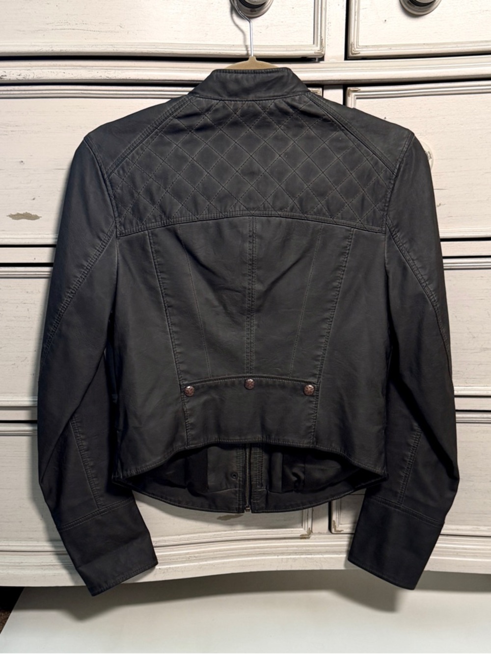 Anthropologie Hei Hei Vegan Leather Moto Jacket - Picture 3 of 7